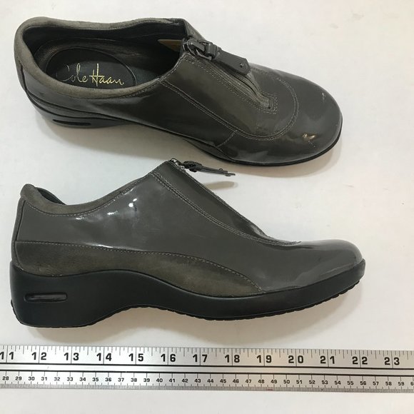Cole Haan Waterproof Zip Top Patent Leather Slip On - Picture 2 of 5